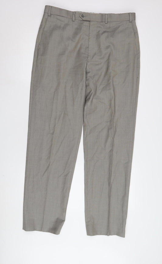 Marks and Spencer Men's Trousers, Size 34, Wool Blend