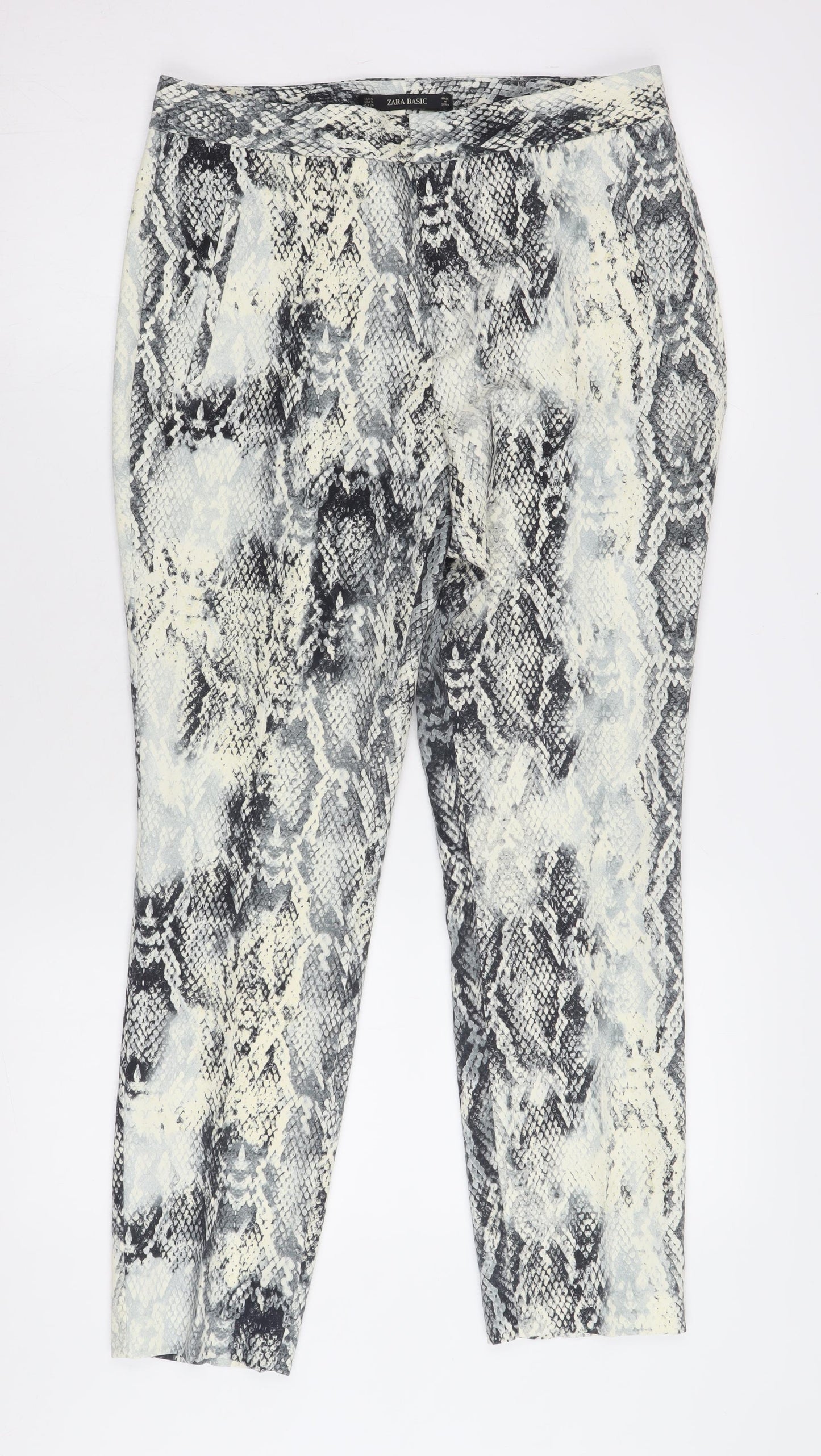 Womens UK Size M Zara Regular Fit Casual Multicoloured Trousers