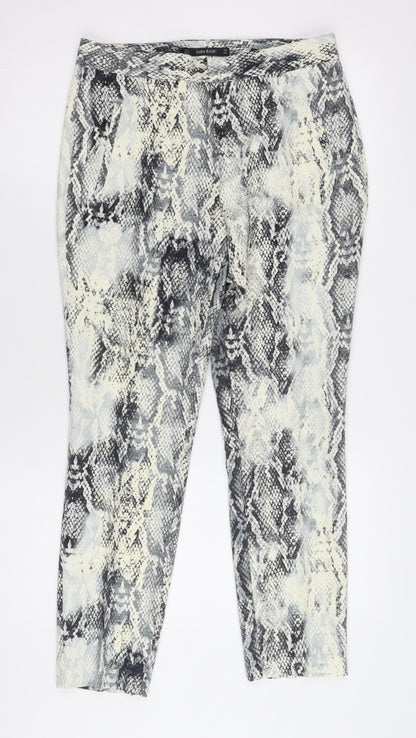 Womens UK Size M Zara Regular Fit Casual Multicoloured Trousers