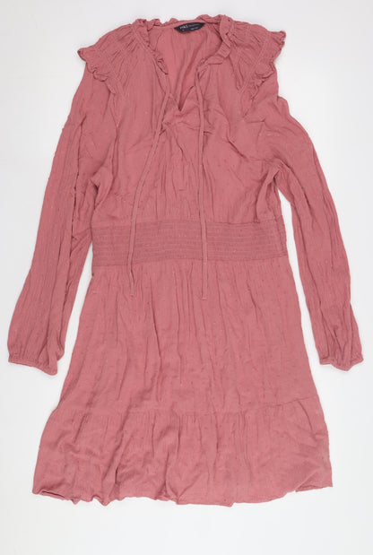 Marks and Spencer Women's Pink Short V-Neck Dress
