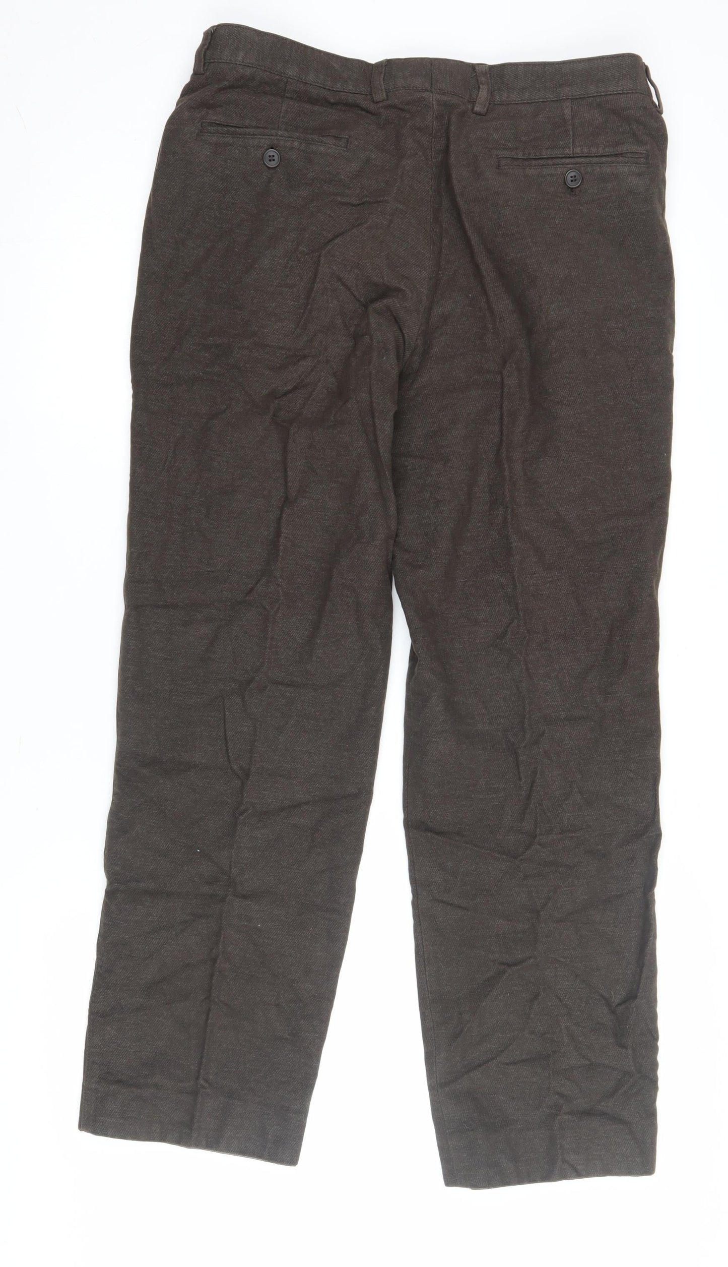 Womens UK Size 34 Marks and Spencer Regular Fit Casual Brown Trousers