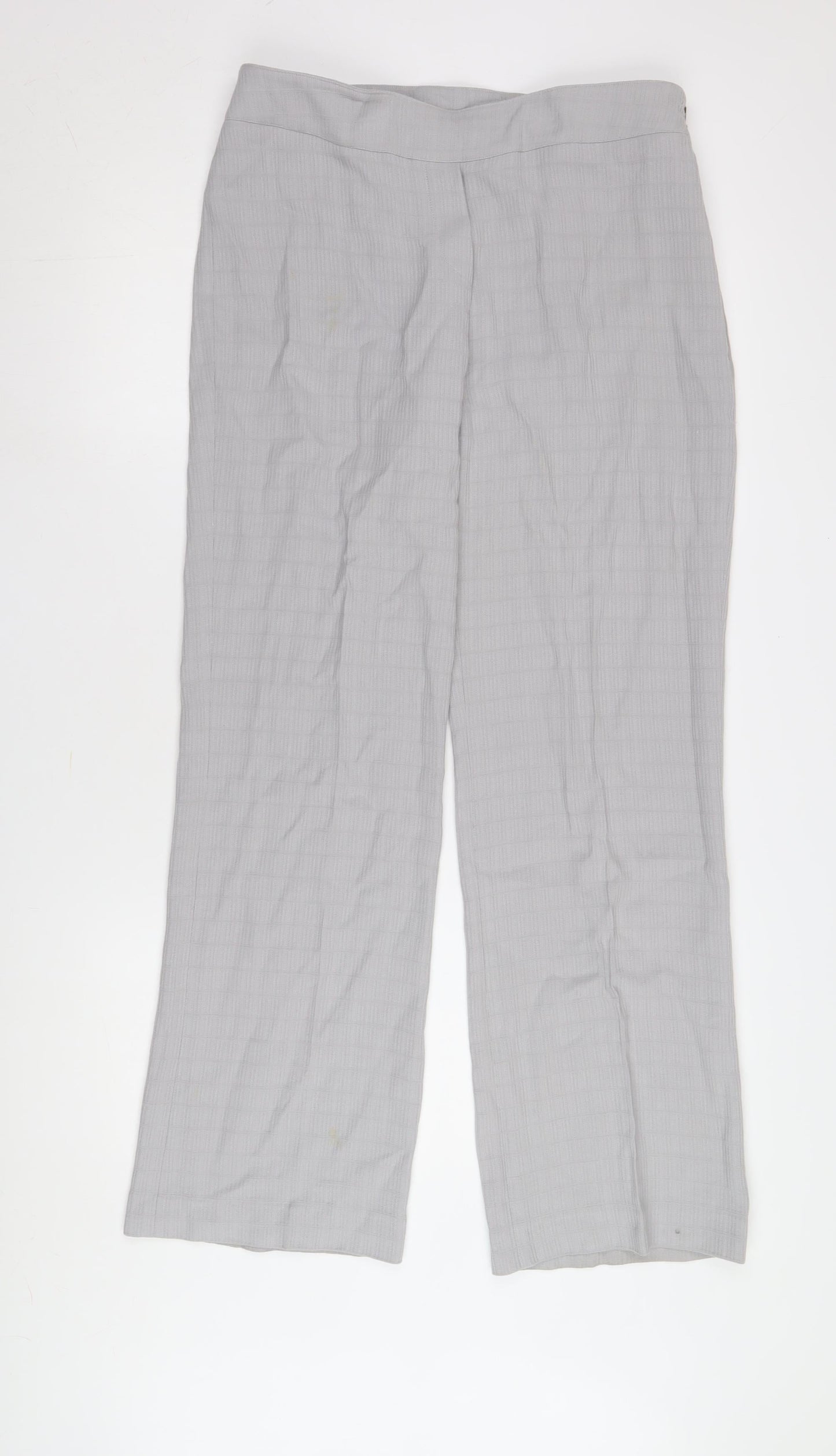 ZEDDRA Women's Grey Trousers, Size 16, Check Pattern