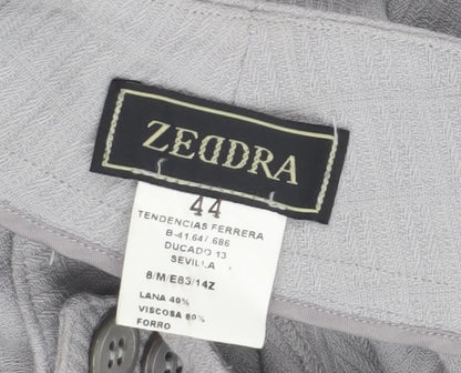 ZEDDRA Women's Grey Trousers, Size 16, Check Pattern
