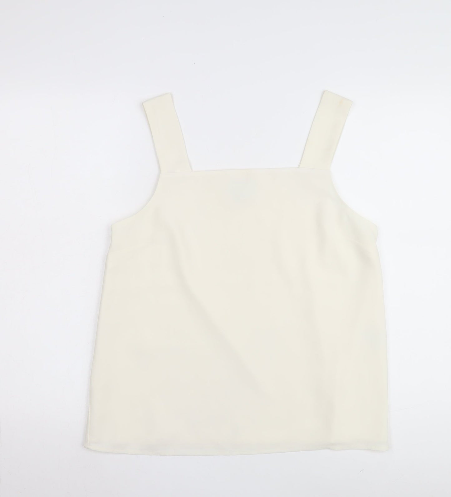 Womens UK Size 12 Warehouse Ivory Basic Tank