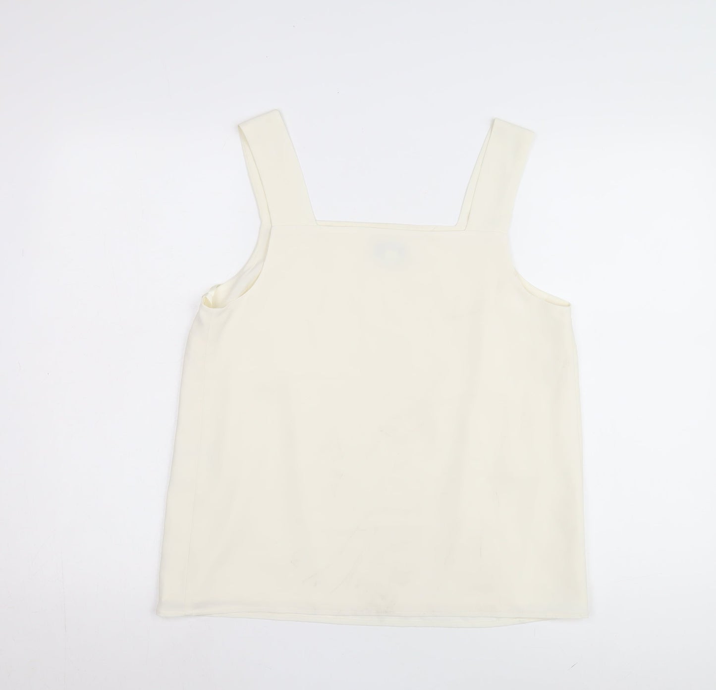 Womens UK Size 12 Warehouse Ivory Basic Tank