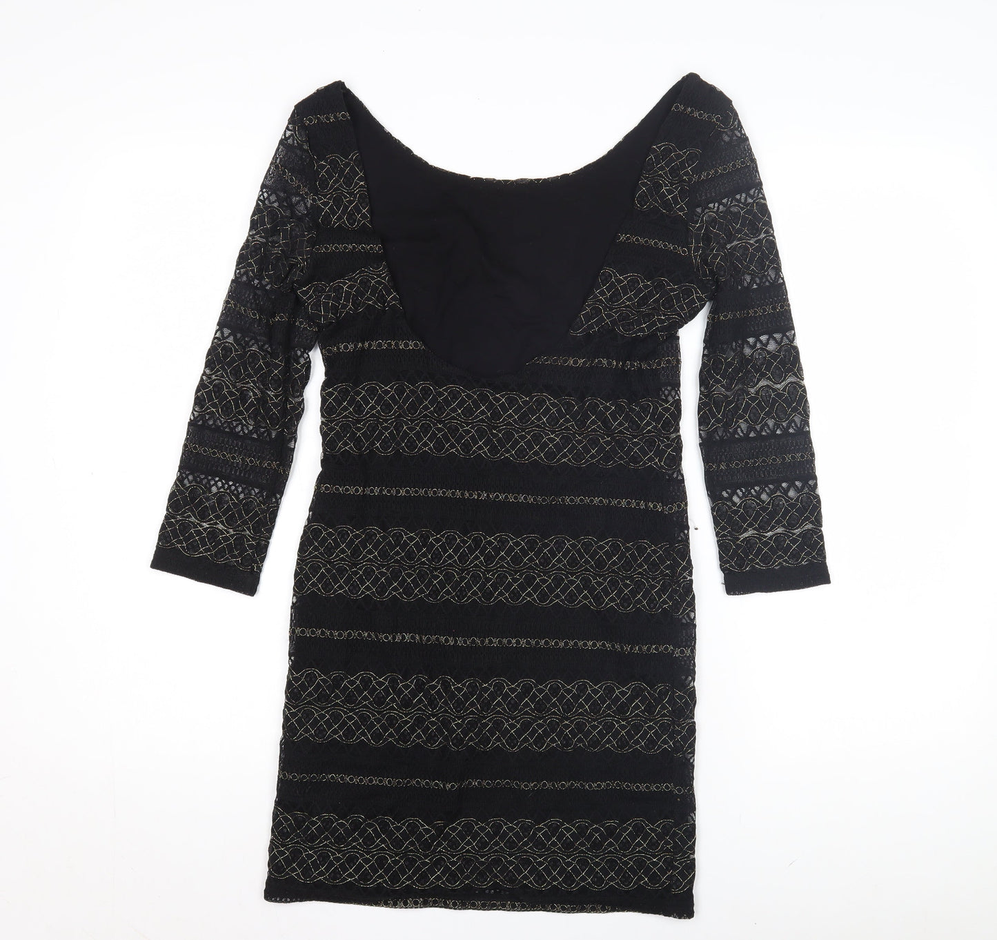 Topshop Women's Black Bodycon Dress Size 10