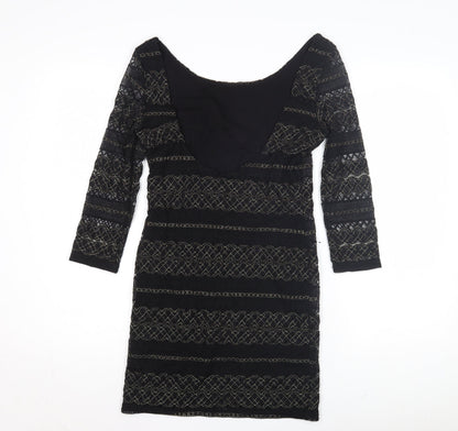 Topshop Women's Black Bodycon Dress Size 10