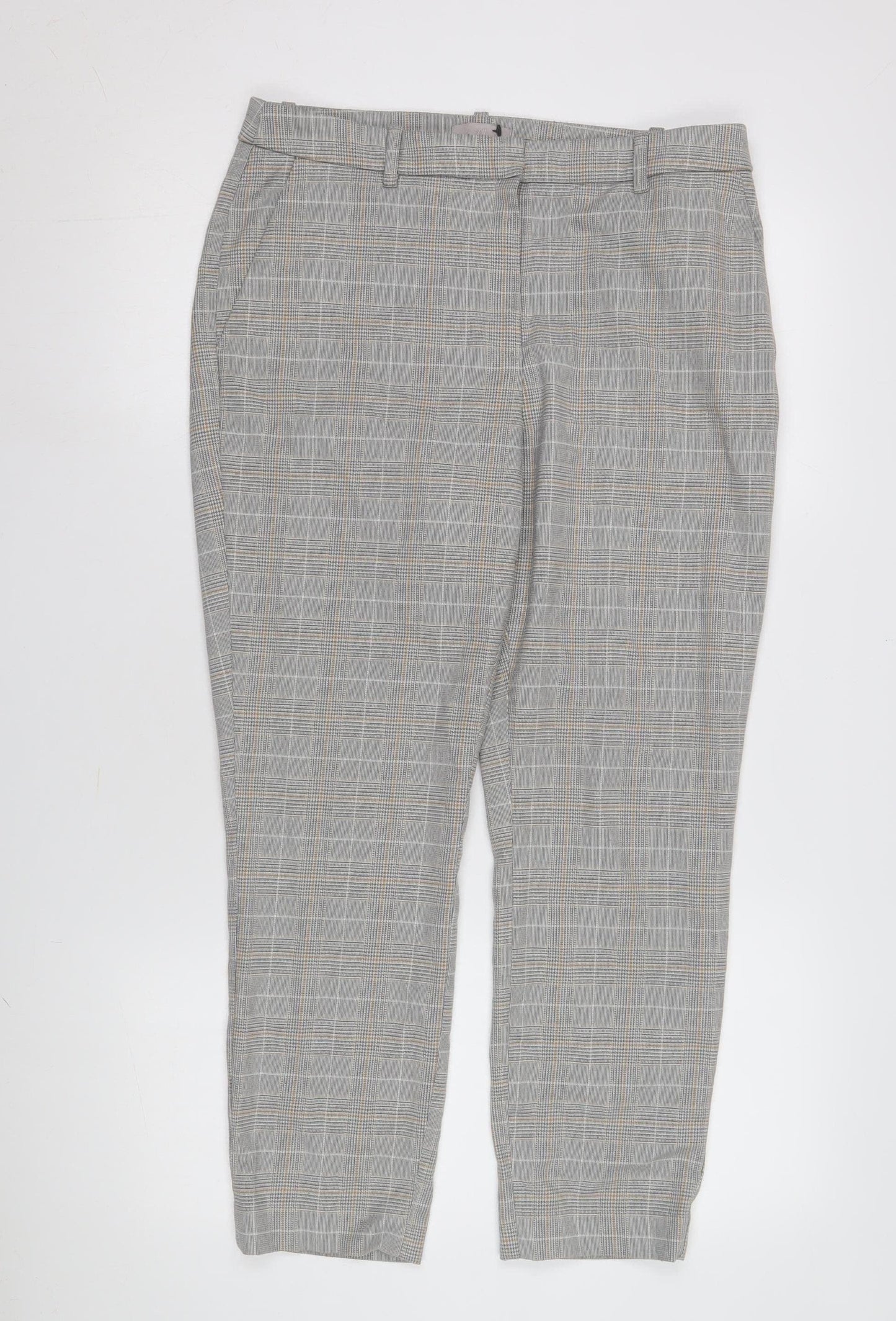 Womens UK Size 12 H&M Regular Fit Workwear Casual Grey Trousers