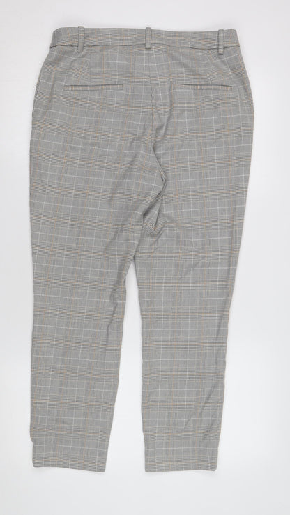 Womens UK Size 12 H&M Regular Fit Workwear Casual Grey Trousers