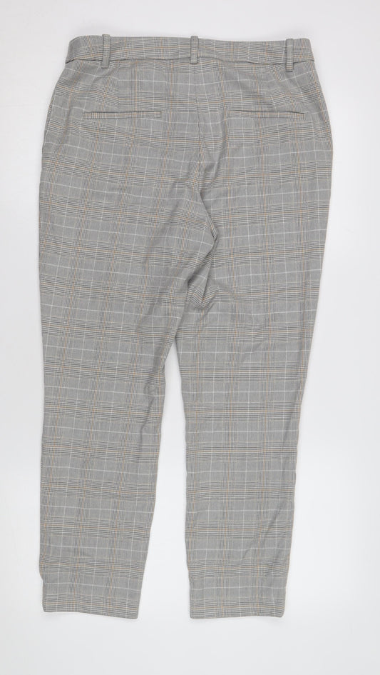 Womens UK Size 12 H&M Regular Fit Workwear Casual Grey Trousers
