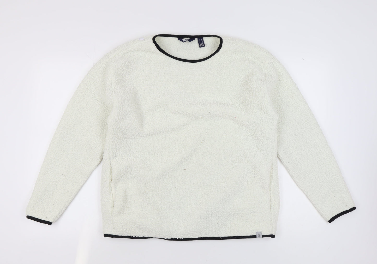 Lands’ End Women’s Ivory Fleece Pullover M
