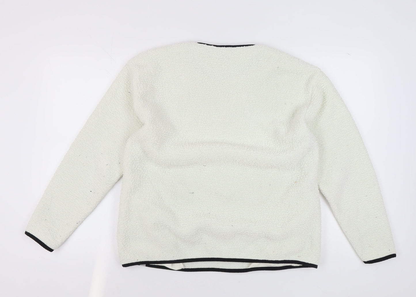 Lands’ End Women’s Ivory Fleece Pullover M