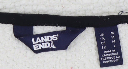 Lands’ End Women’s Ivory Fleece Pullover M