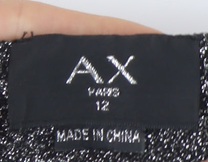 AX Women's Silver Halter Sheath Mini Party Dress