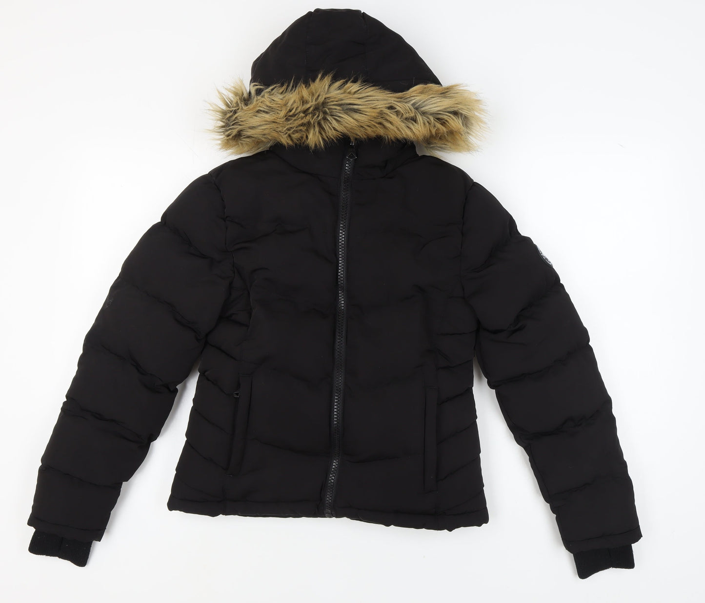 Womens UK Size 6 SoulCal & Co Black Puffer Jacket