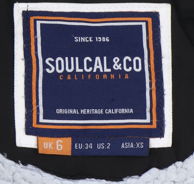 Womens UK Size 6 SoulCal & Co Black Puffer Jacket