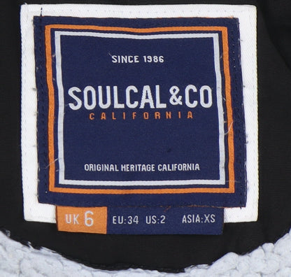 Womens UK Size 6 SoulCal & Co Black Puffer Jacket