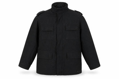 Latitude Men's Black XL Military Wool Coat
