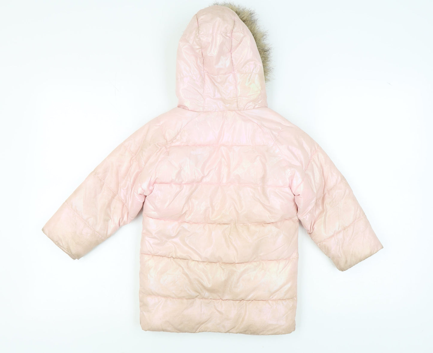 CCC Kids Pink Puffer Coat, Girls 5-6Y, Winter Hooded