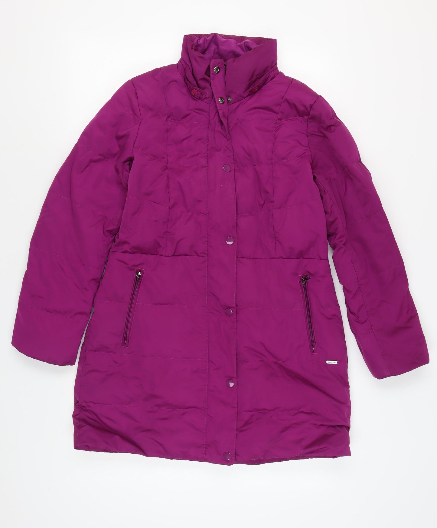Womens UK Size S Lands' End Purple Puffer Jacket