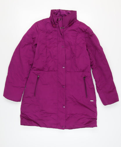 Womens UK Size S Lands' End Purple Puffer Jacket