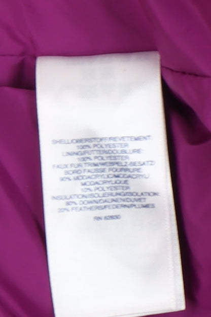 Womens UK Size S Lands' End Purple Puffer Jacket