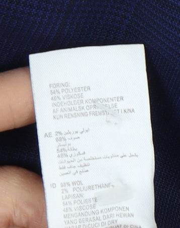 Reiss Women's Blue Check Suit Jacket, Size 8