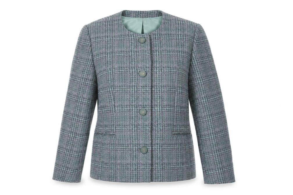 Front view of Honor Millburn Women's Multicolour Wool Blazer -, size 14