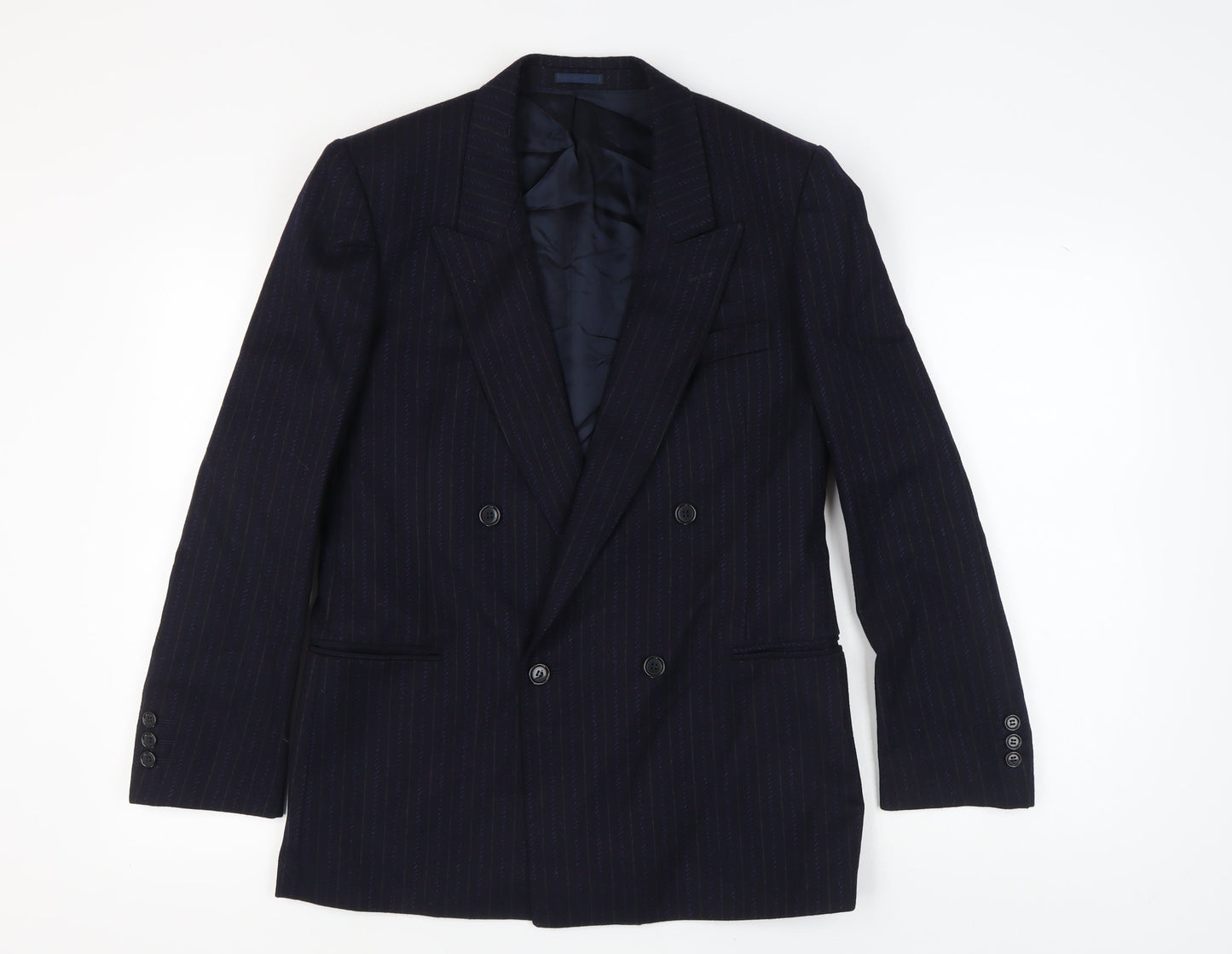 Gianni Baldo Men's Blue Striped Blazer Size 48R