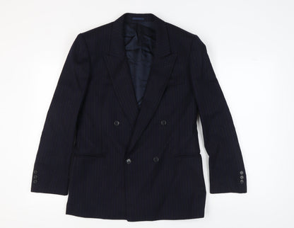 Gianni Baldo Men's Blue Striped Blazer Size 48R