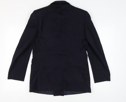 Gianni Baldo Men's Blue Striped Blazer Size 48R