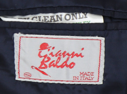Gianni Baldo Men's Blue Striped Blazer Size 48R