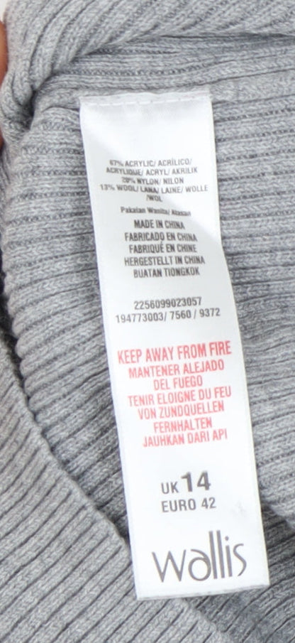 Womens UK Size 14 Wallis Grey Pullover Jumper