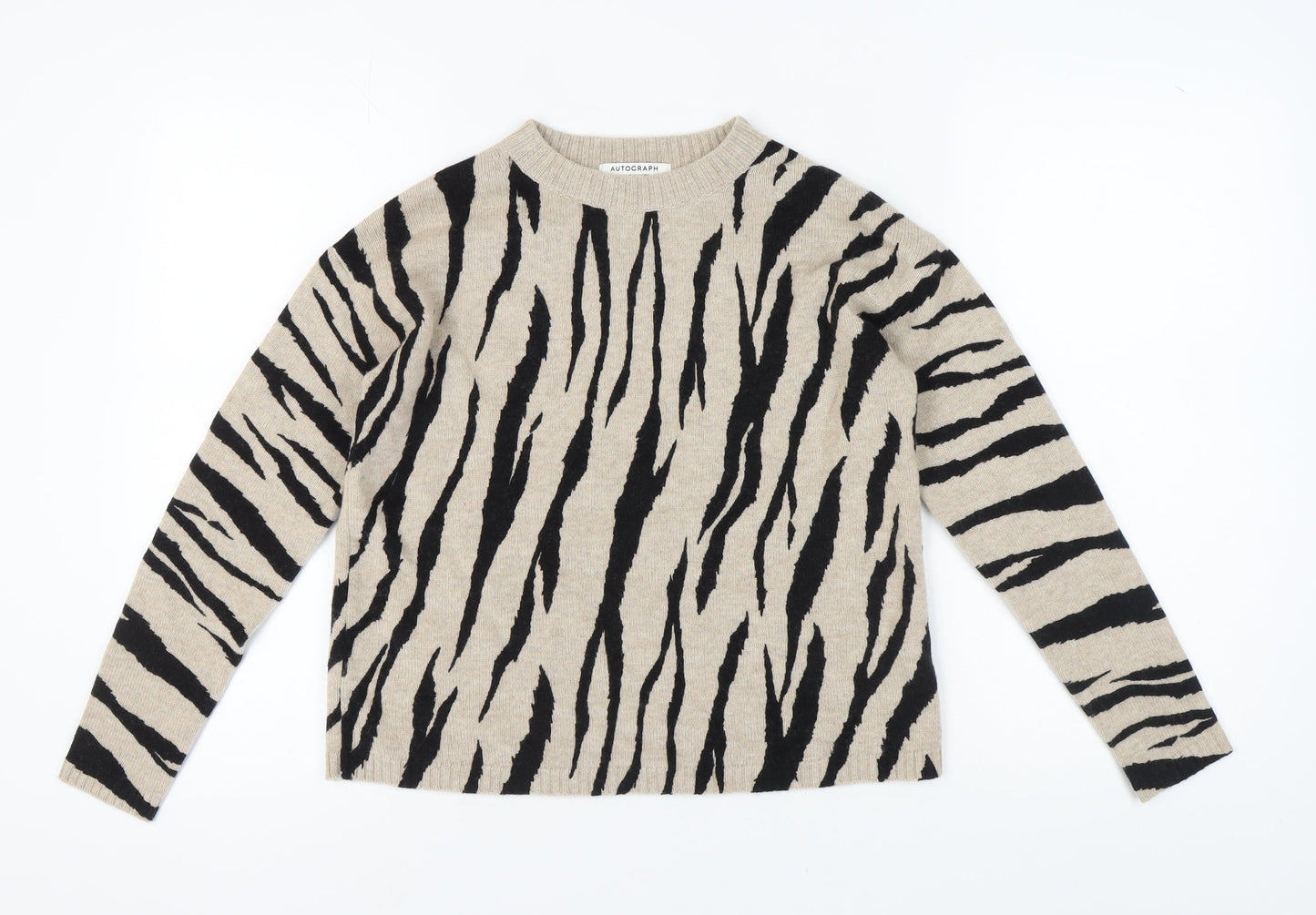 Womens UK Size XS Marks and Spencer Beige Pullover Jumper