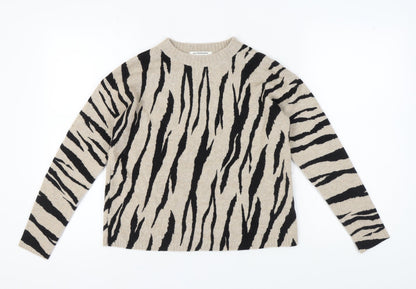 Womens UK Size XS Marks and Spencer Beige Pullover Jumper