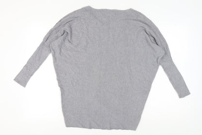Womens UK Size S Quiz Grey Pullover Jumper