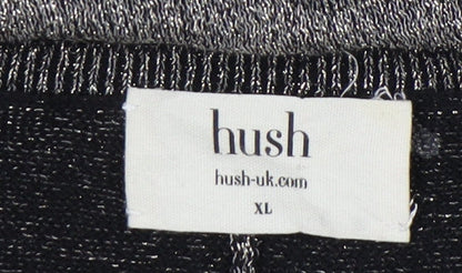 Hush Women's Grey V-Neck Pullover Jumper XL