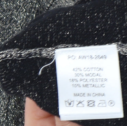 Hush Women's Grey V-Neck Pullover Jumper XL