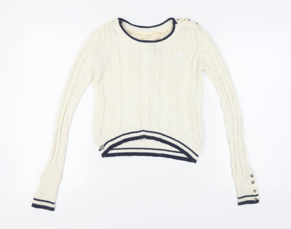 Womens UK Size 12 SoulCal & Co Ivory Pullover Jumper