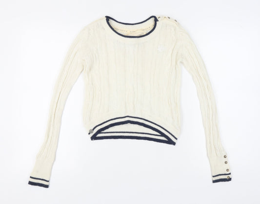 Womens UK Size 12 SoulCal & Co Ivory Pullover Jumper