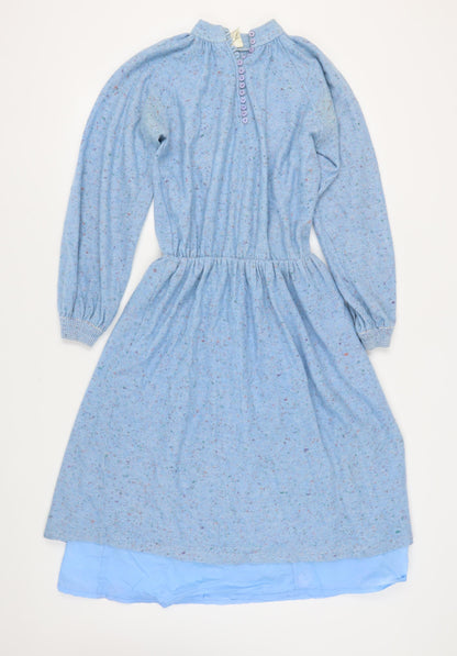 C&A Women's Blue A-Line Midi Dress, Size XS