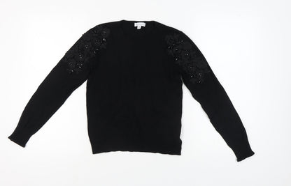 Womens UK Size 10 Warehouse Black Pullover Jumper