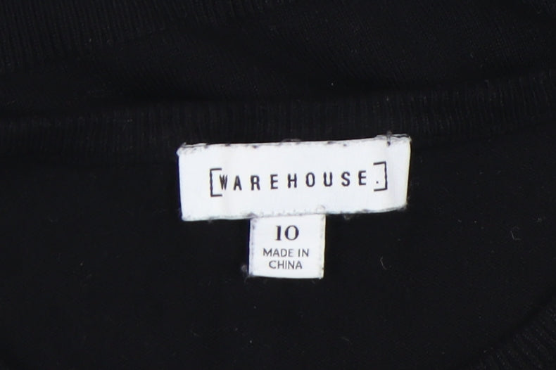 Womens UK Size 10 Warehouse Black Pullover Jumper