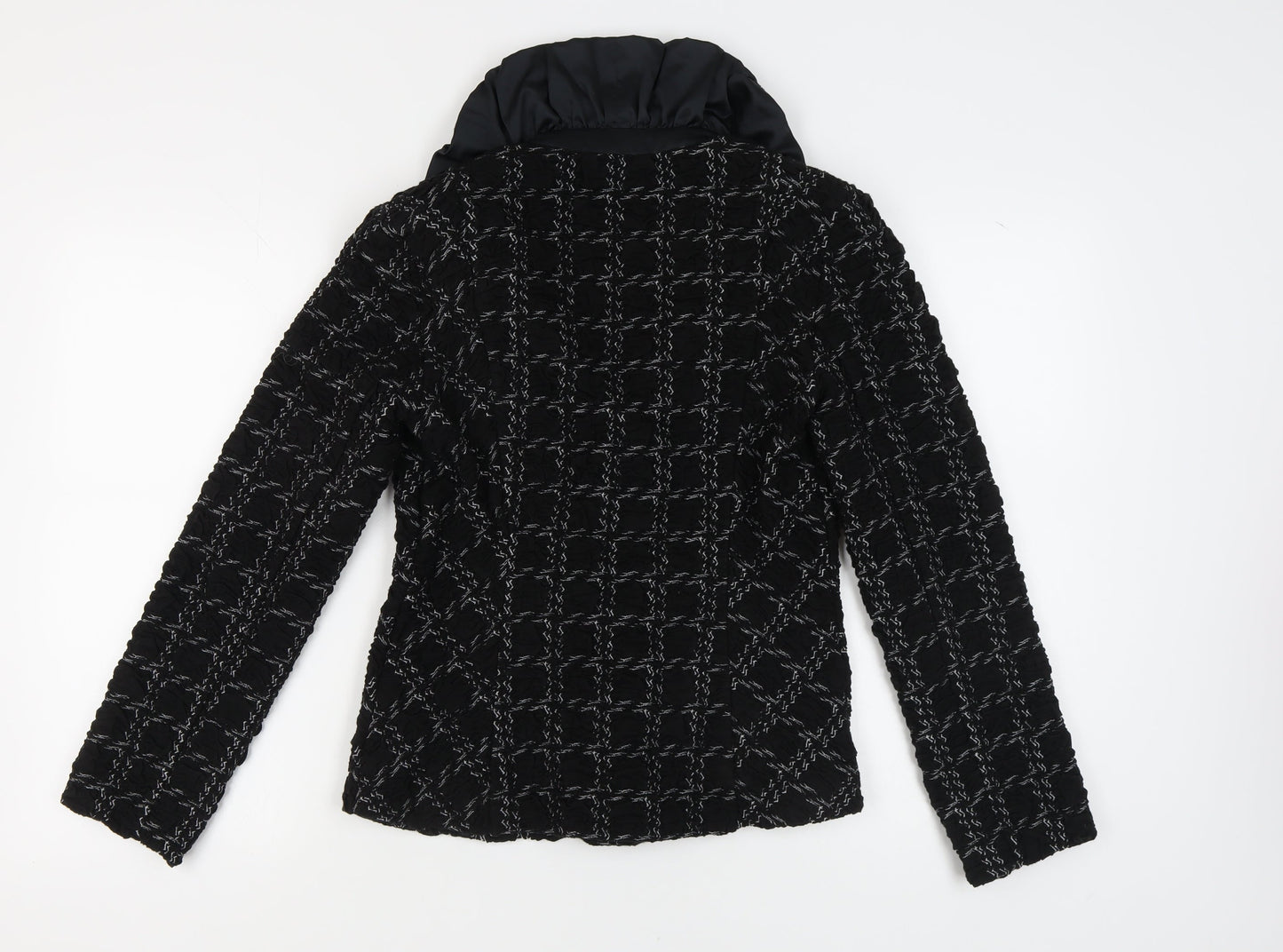 Per Una Women's Black Check Bouclé Blazer Size 10