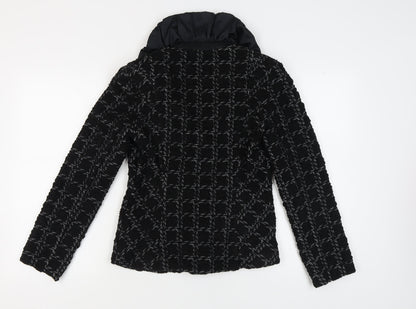 Per Una Women's Black Check Bouclé Blazer Size 10