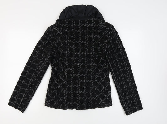 Per Una Women's Black Check Bouclé Blazer Size 10