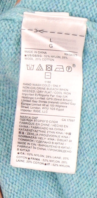 GAP Women's Blue Crew Neck Pullover Jumper L