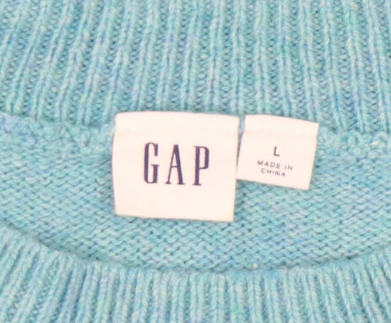 GAP Women's Blue Crew Neck Pullover Jumper L