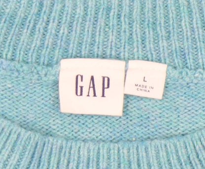 GAP Women's Blue Crew Neck Pullover Jumper L