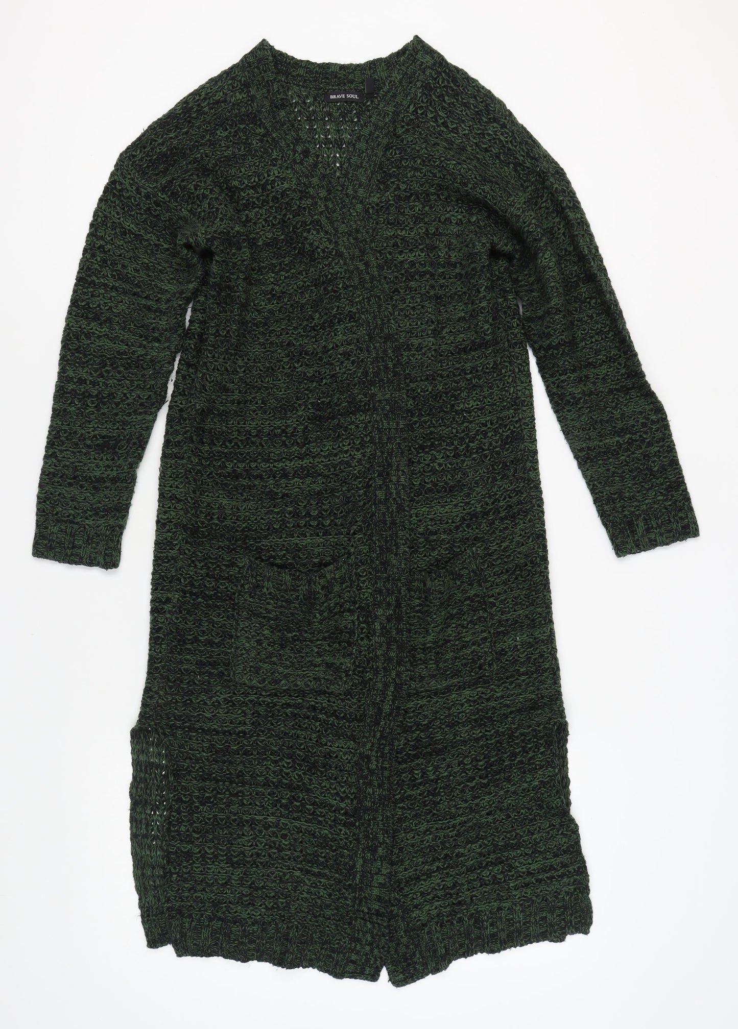Womens UK Size L Brave Soul Green Cardigan Jumper